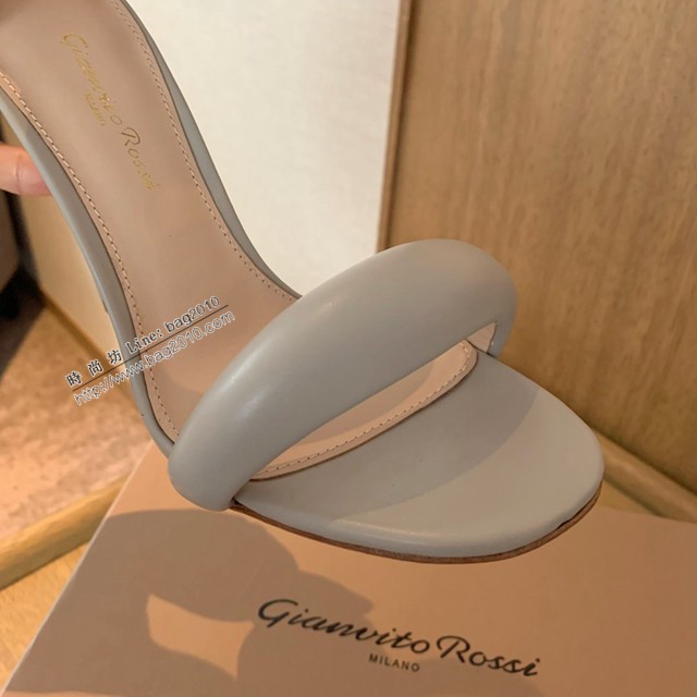Gianvito Rossi專櫃款一字帶涼鞋 定制羊皮女士拖鞋 dx3602